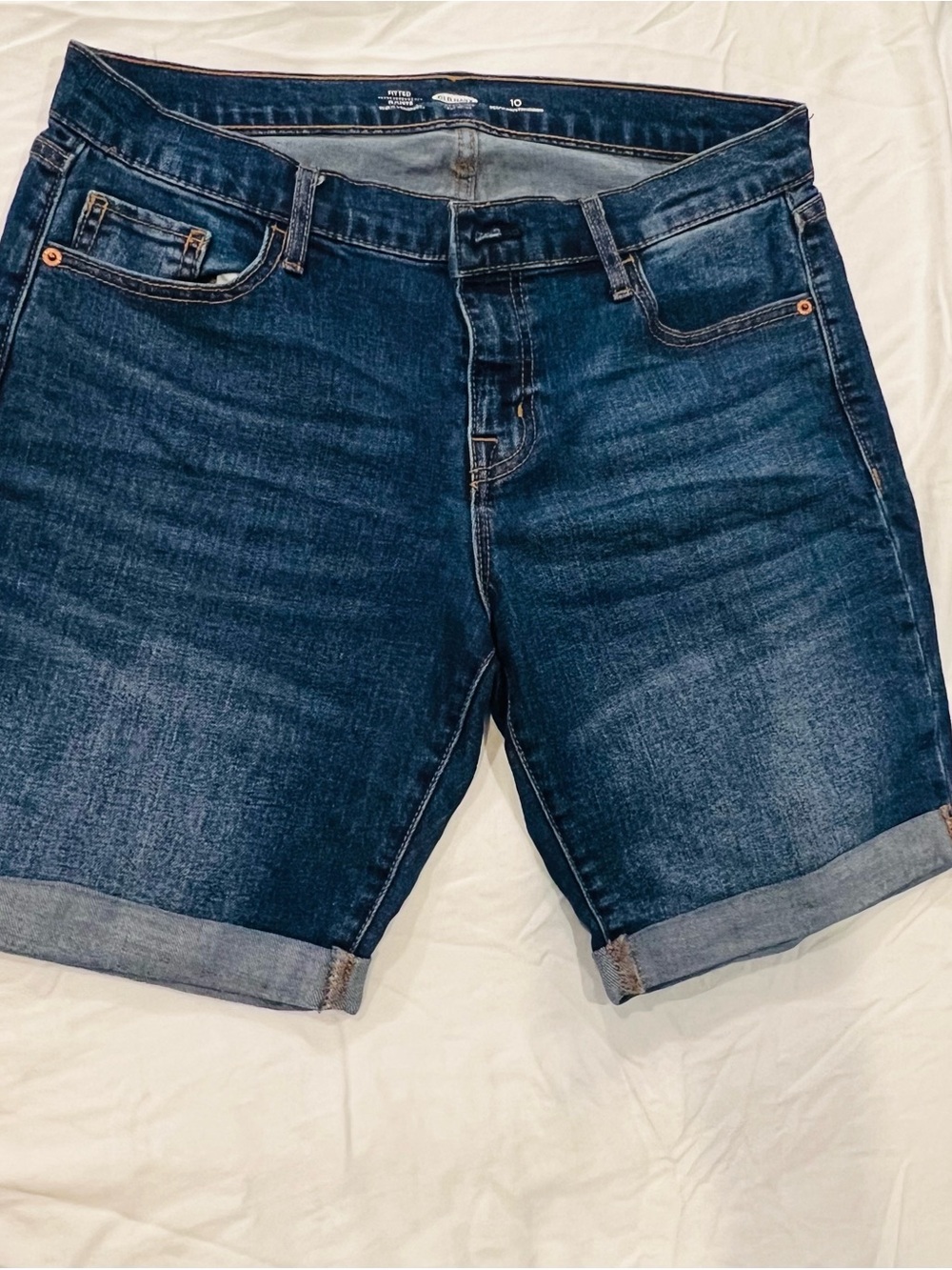 Old Navy Dark Blue Roll-Cuff Denim Shorts